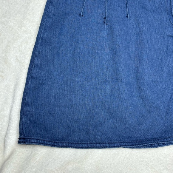 Free People High Waist Denim Braided Baby Mini Skirt - Picture 13 of 15